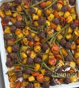 Bakplaat mix honig Aardappel, boon, gehakt.jpg